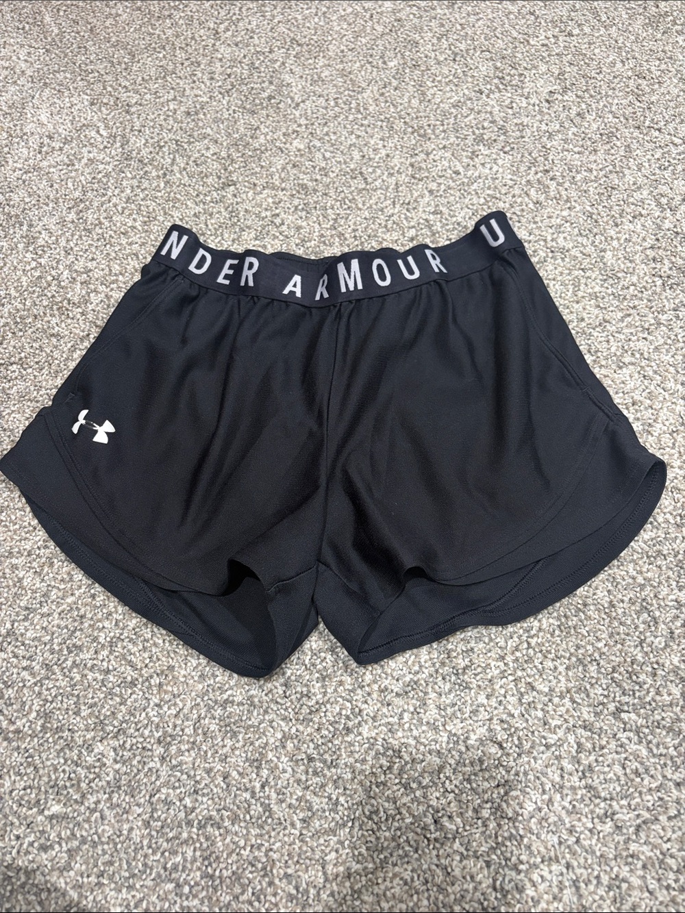 Under Armour Black Women's Athletic Shorts with Branded Waistband